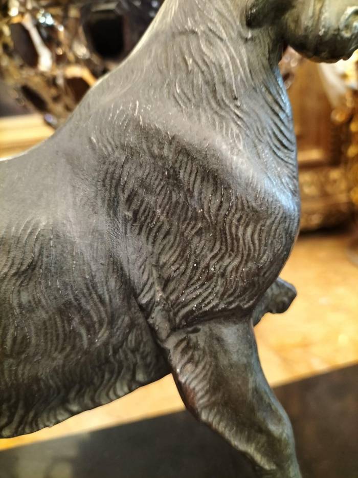Dynamic Animal Sculpture of Goats in Bronze, 20th Century