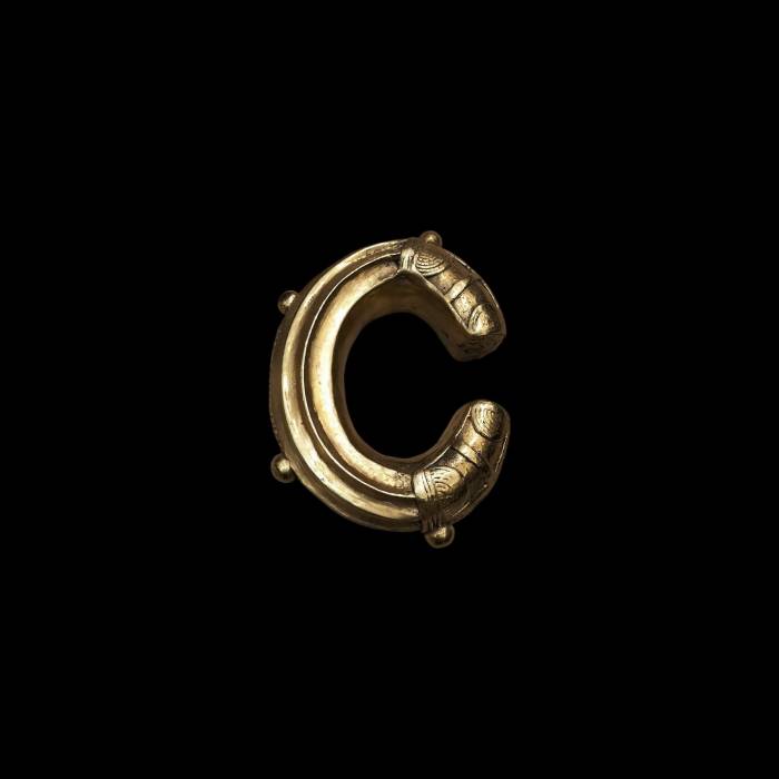 Nigerian 19th Century Gold and bronze trade currency Bracelet