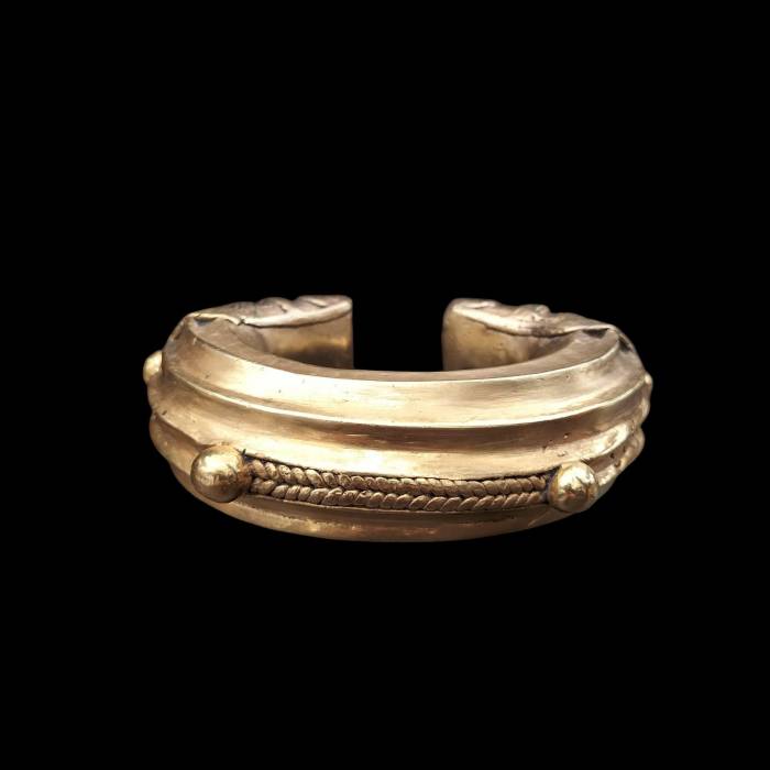 Nigerian 19th Century Gold and bronze trade currency Bracelet