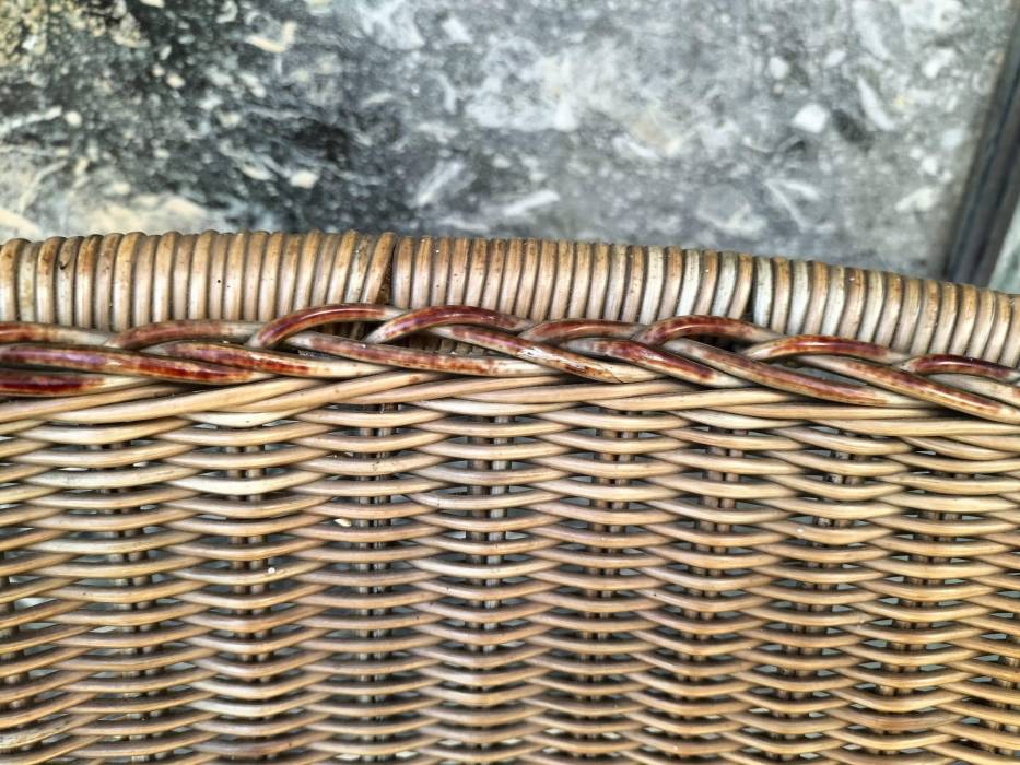 Mid-Century Modern Pair of Wicker Armchairs by Francis Mair