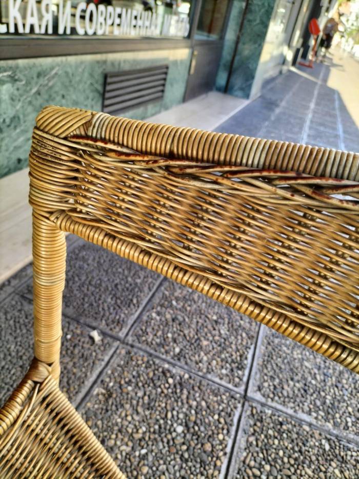 Mid-Century Modern Pair of Wicker Armchairs by Francis Mair