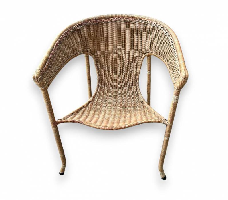 Mid-Century Modern Pair of Wicker Armchairs by Francis Mair