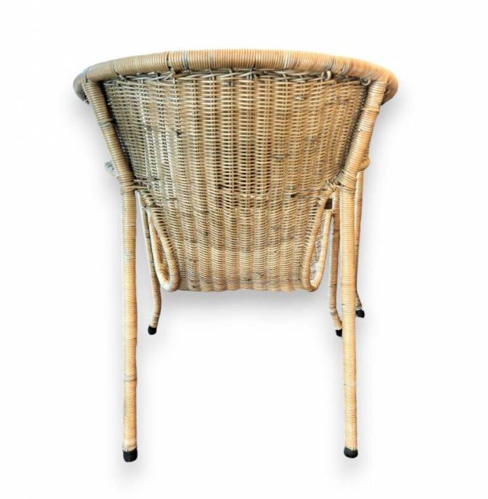 Mid-Century Modern Pair of Wicker Armchairs by Francis Mair