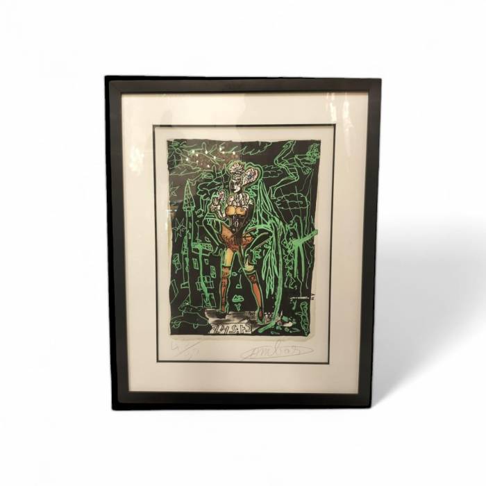 Lithograph by Robert Combas (1957-). Signed and Numbered 4390