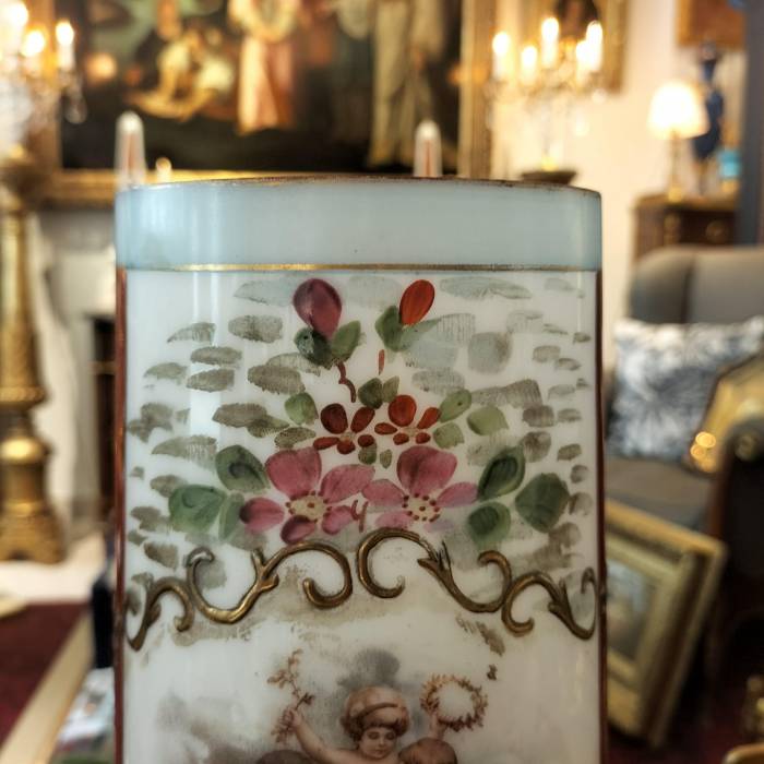 Pair of 19th Century Vases in Opaline Glass