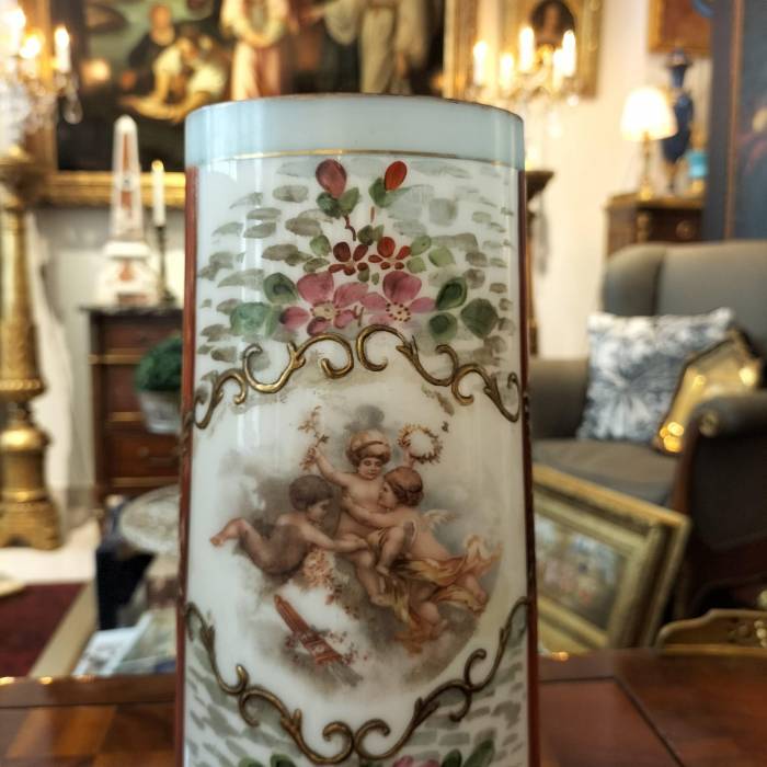 Pair of 19th Century Vases in Opaline Glass