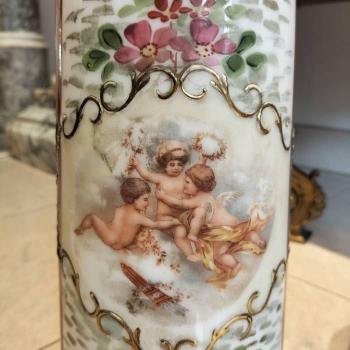 Pair of 19th Century Vases in Opaline Glass