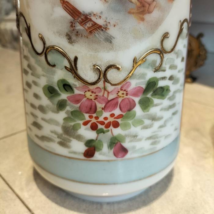 Pair of 19th Century Vases in Opaline Glass