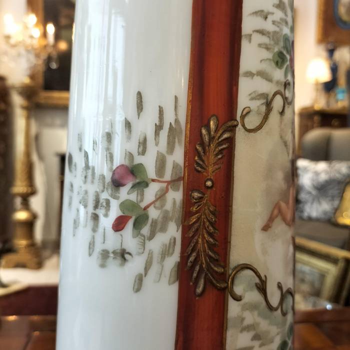 Pair of 19th Century Vases in Opaline Glass