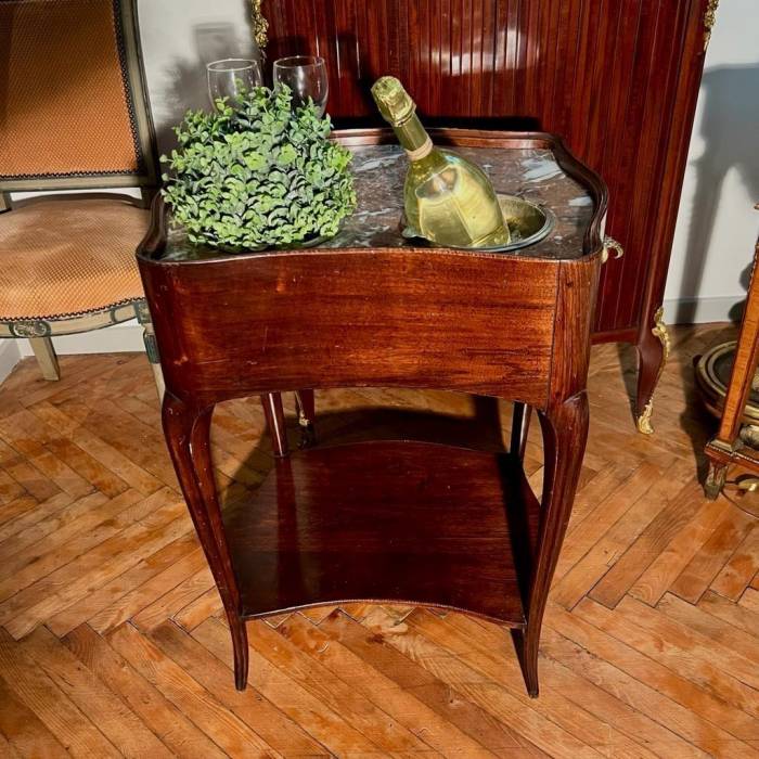 19th Century Walnut Cooler Table in the Transition Louis XV Style