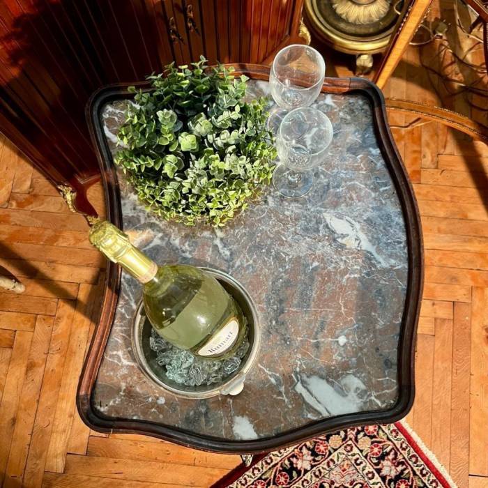 19th Century Walnut Cooler Table in the Transition Louis XV Style