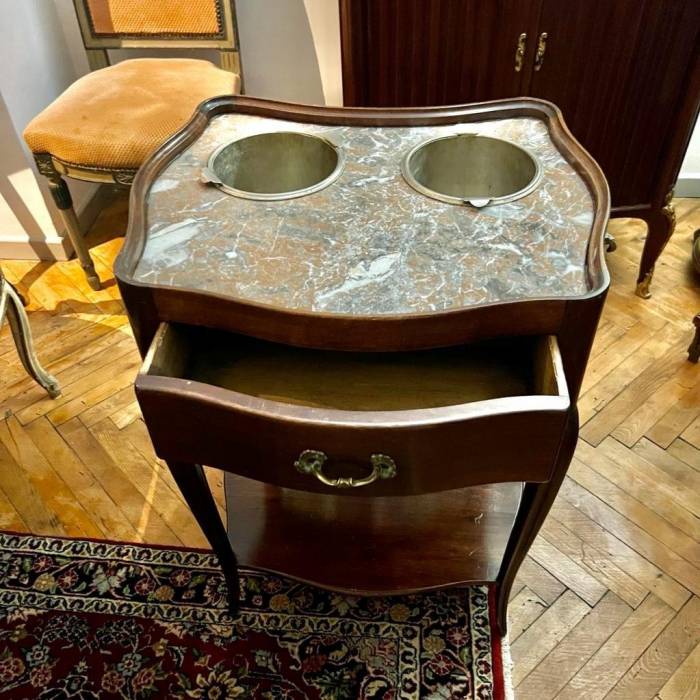 19th Century Walnut Cooler Table in the Transition Louis XV Style