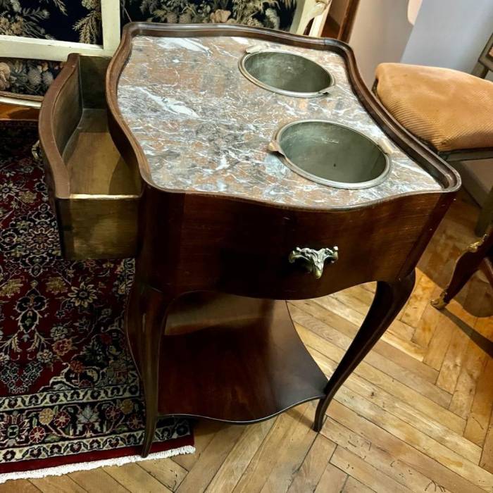19th Century Walnut Cooler Table in the Transition Louis XV Style