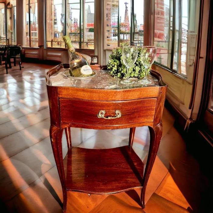 19th Century Walnut Cooler Table in the Transition Louis XV Style