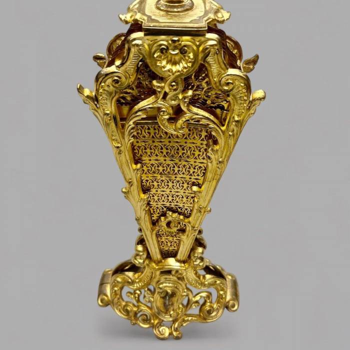 19th Century Fireplace Screen in Gilt Bronze