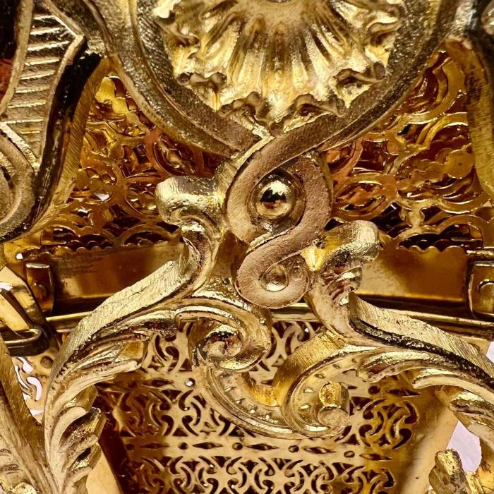 19th Century Fireplace Screen in Gilt Bronze