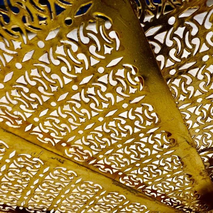19th Century Fireplace Screen in Gilt Bronze