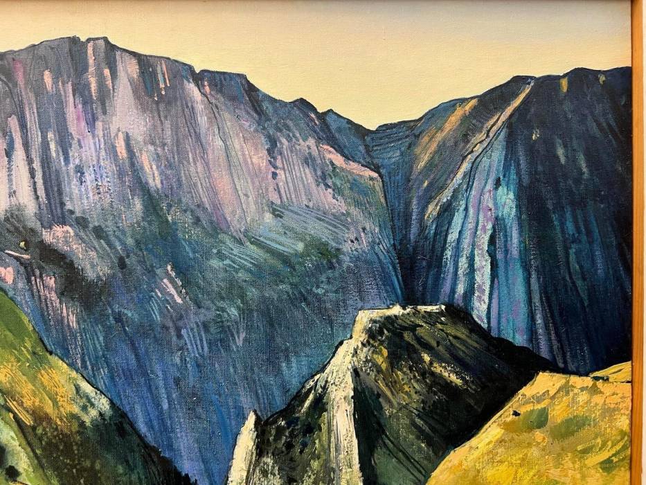 Oil-Painting by Jean Thomas (1923- 2019): `An Isolated Farm; Verdon Canyon`