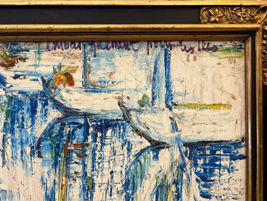 Abstract Oil Painting by Nicolai Michoutouchkine (1929-2010)