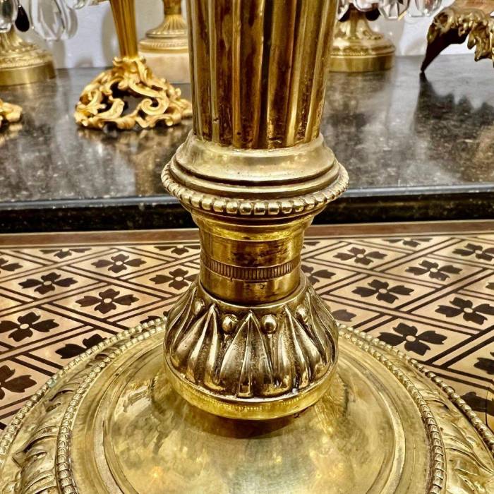 Pair of Gilt Bronze Candlesticks from the Bourbon Restoration Period