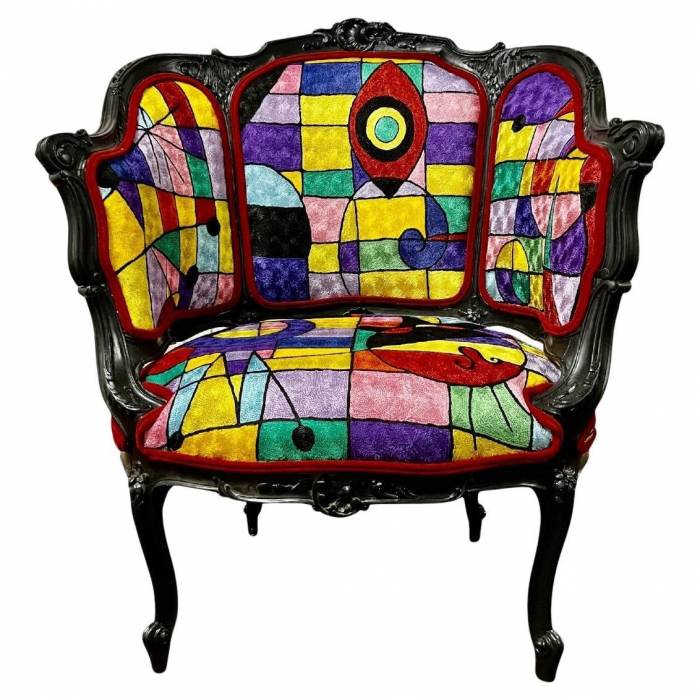Reupholstered Napoleon III Bergere Chair, 19th Century