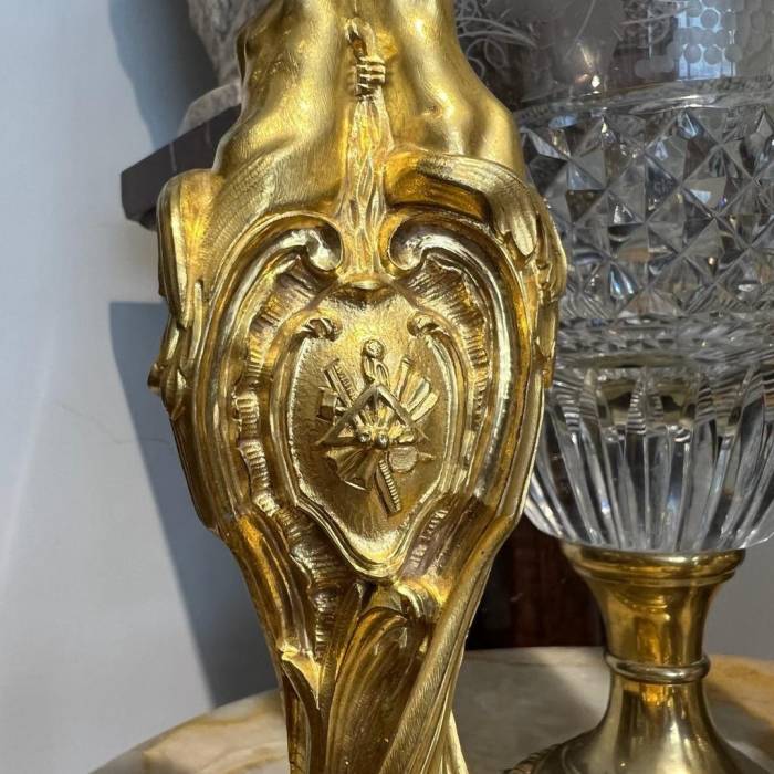 19th Century Gilt Bronze Candleholders, in the style of Ernest Meissonier