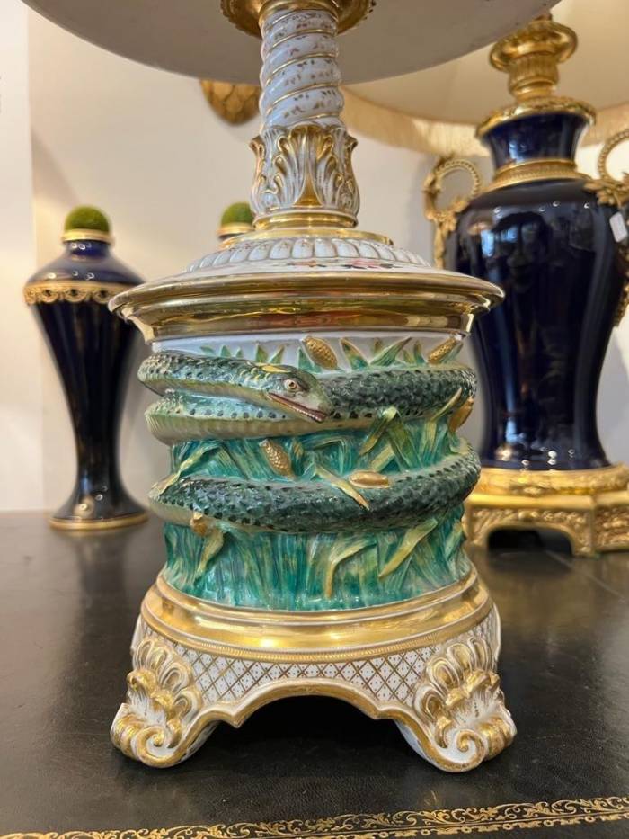 Late 19th Century Pair of Serving Platters in Paris Porcelain