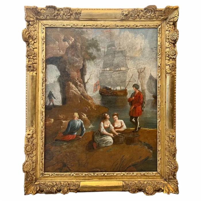 18th-Century Seascape Painting in the Style of Claude-Joseph Vernet