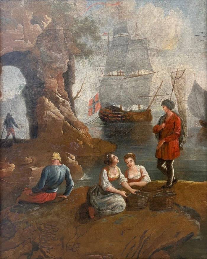 18th-Century Seascape Painting in the Style of Claude-Joseph Vernet