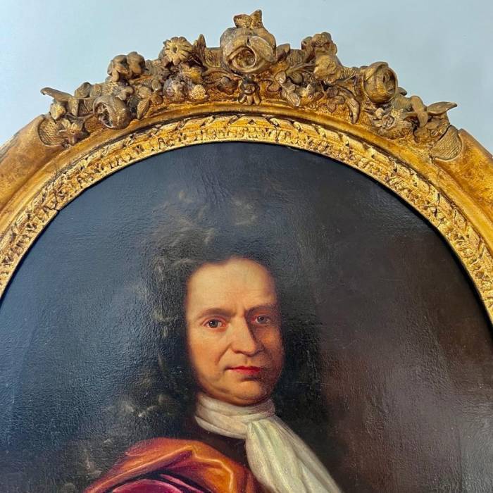 17th Century Oil on Canvas Portrait Painting of a French Nobleman