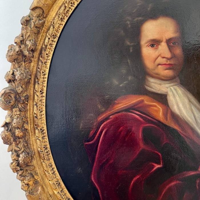 17th Century Oil on Canvas Portrait Painting of a French Nobleman