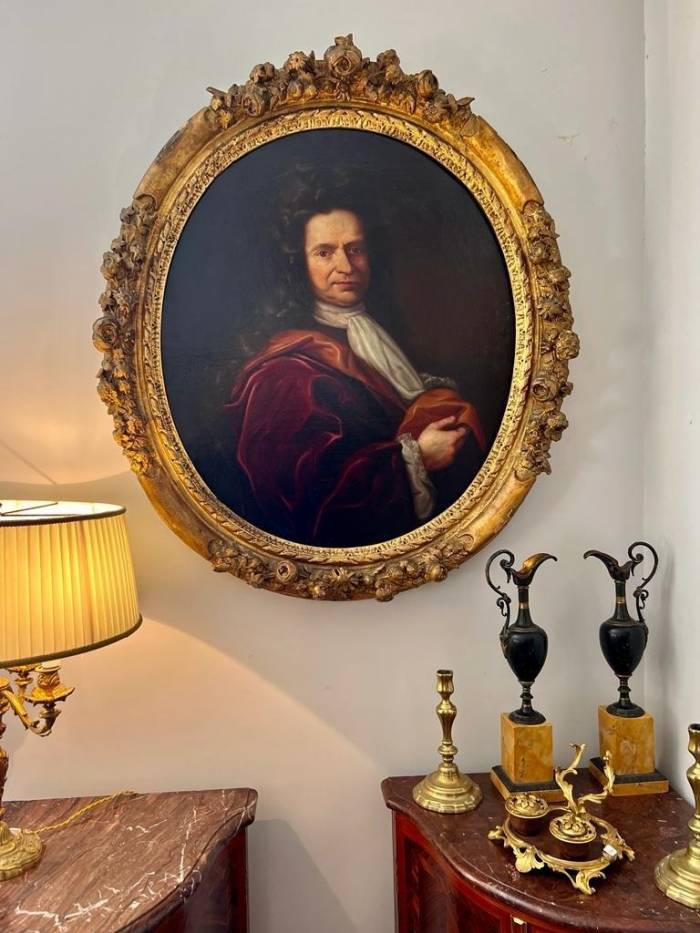 17th Century Oil on Canvas Portrait Painting of a French Nobleman