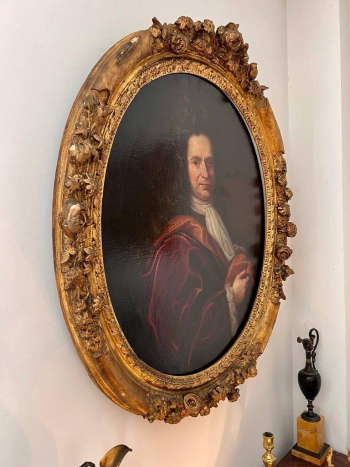 17th Century Oil on Canvas Portrait Painting of a French Nobleman