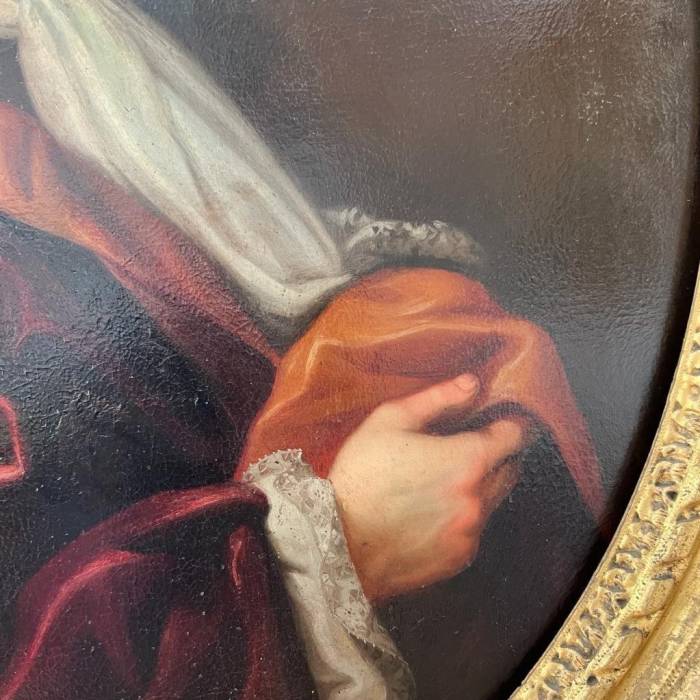 17th Century Oil on Canvas Portrait Painting of a French Nobleman