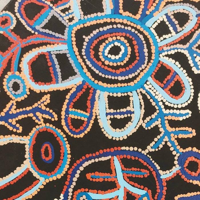 `Vaughan Springs Dreaming Pikilyi` Aboriginal Painting by Faye Nangala Hudson