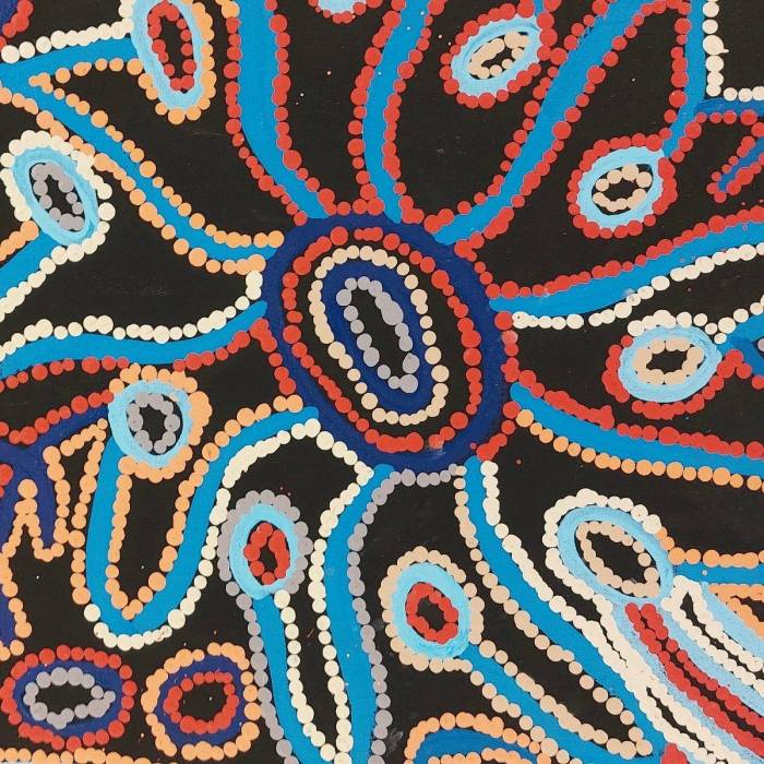 `Vaughan Springs Dreaming Pikilyi` Aboriginal Painting by Faye Nangala Hudson