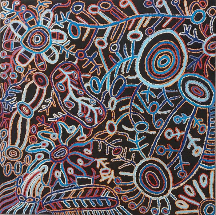 `Vaughan Springs Dreaming Pikilyi` Aboriginal Painting by Faye Nangala Hudson