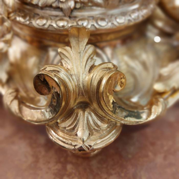 Pair of gilt bronze sculptures of Cupidon and Psyché, 19th century