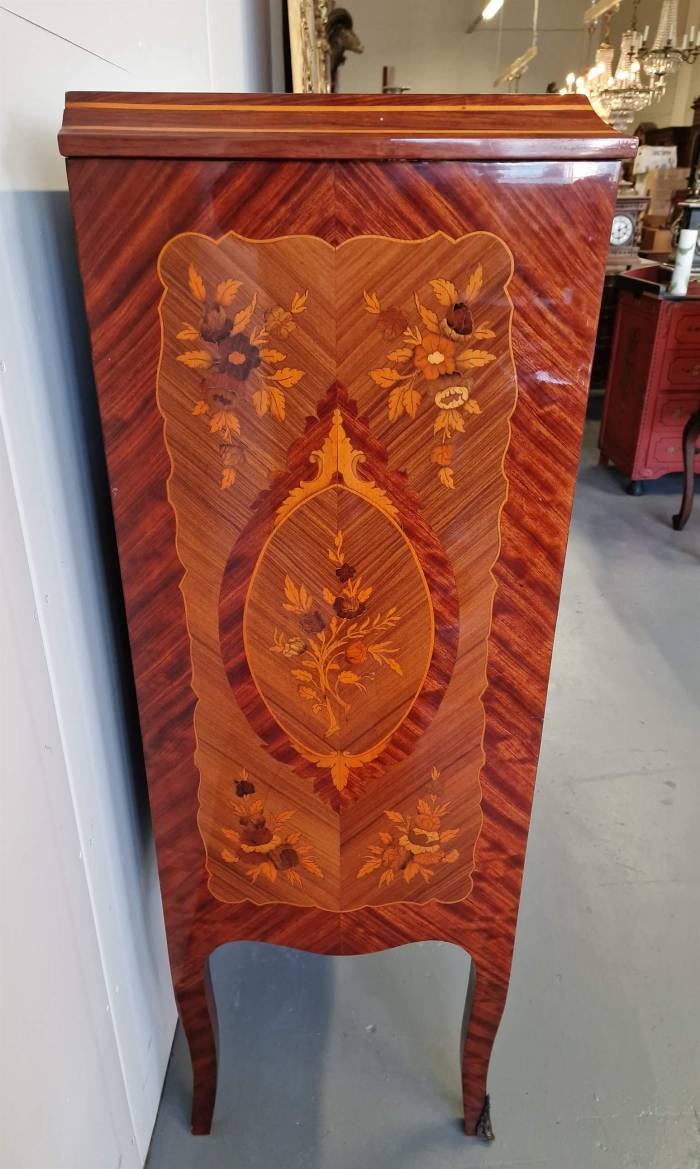 Beautifully inlaid bar cabinet