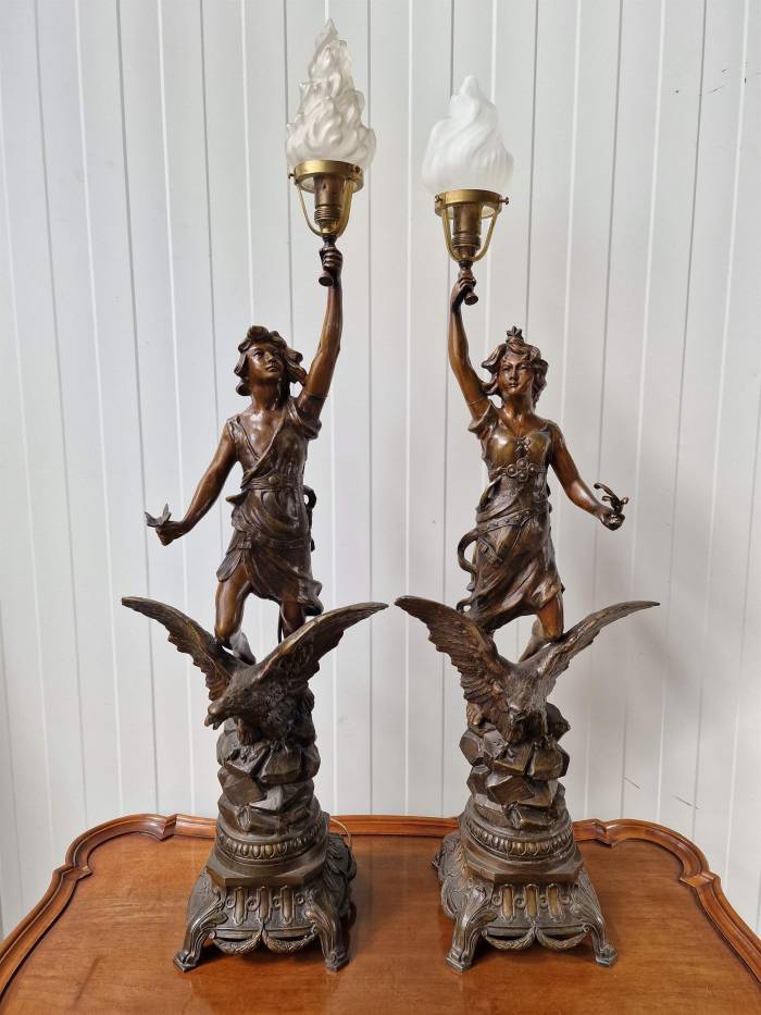 A beautiful pair of table lamps