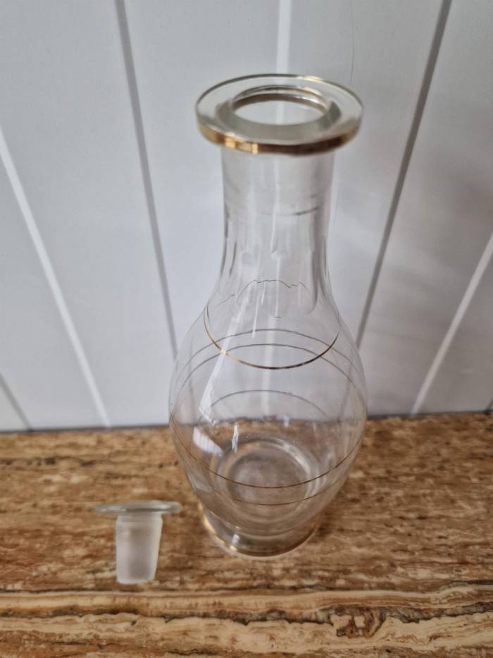 Art deco style glass decanter
