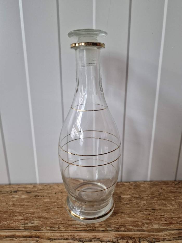 Art deco style glass decanter