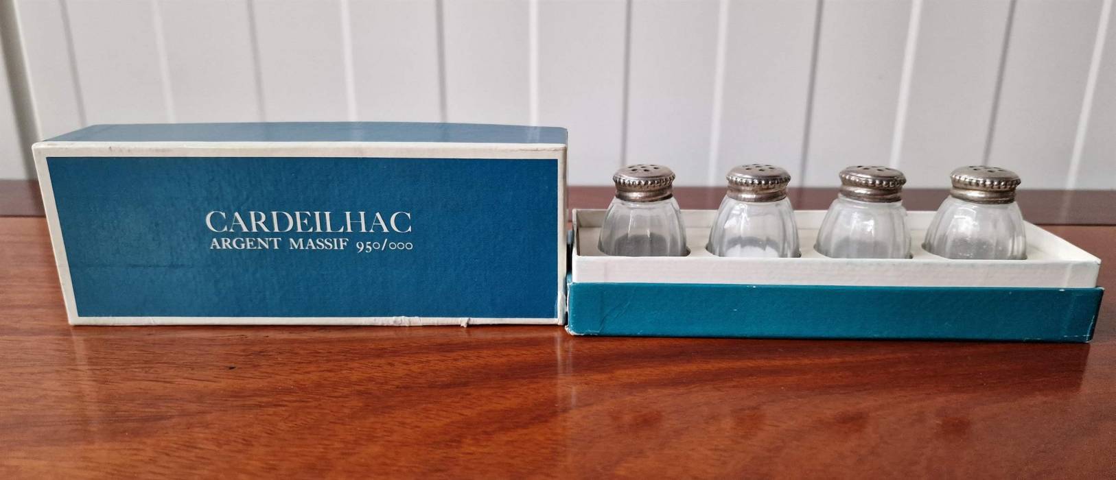 4 silver salt dishes