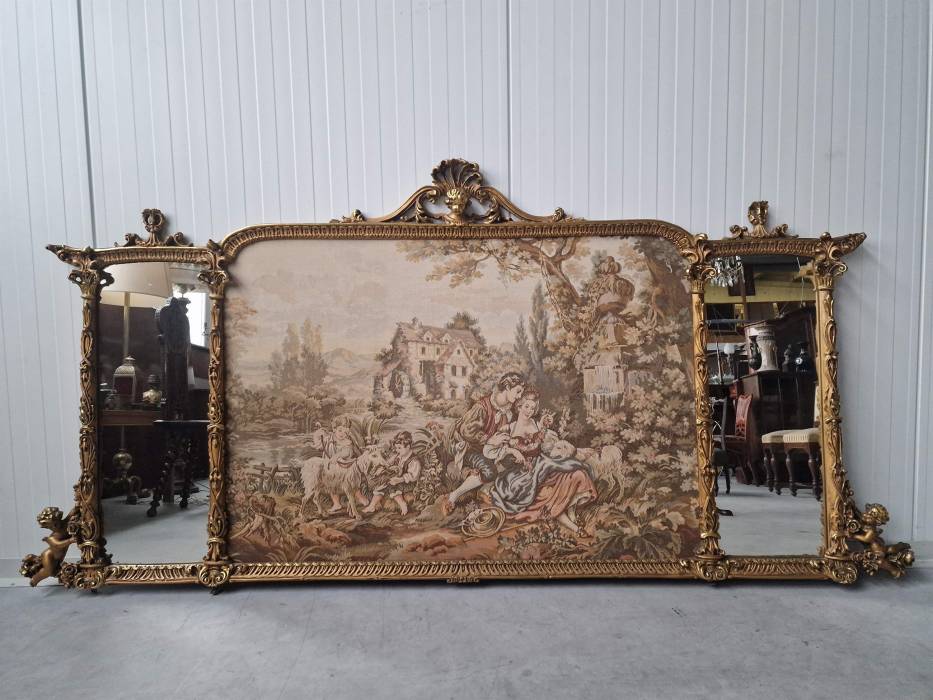 Beautiful mirror with tapestry