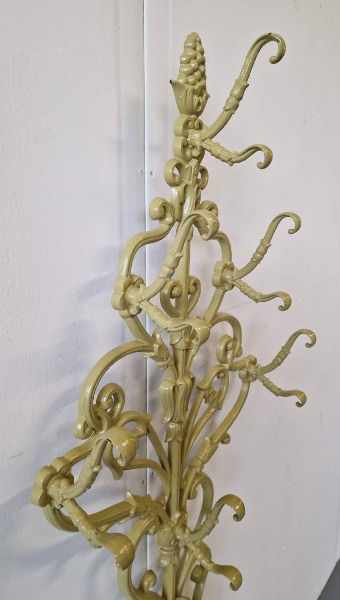 Antique cast iron coat rack.