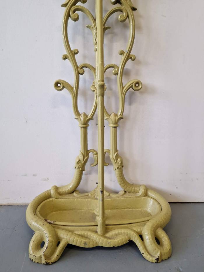 Antique cast iron coat rack.