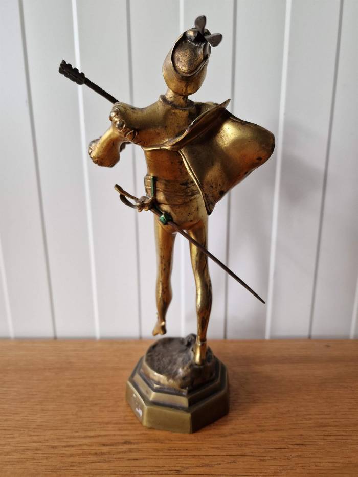 Bronze figure Mephistopheles with mandolin