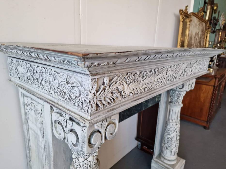 Beautifully carved fireplace portal