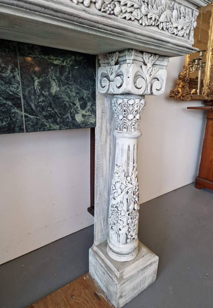 Beautifully carved fireplace portal