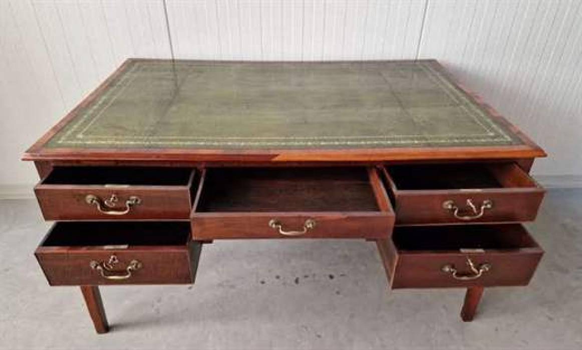 Restored antique two-sided desk